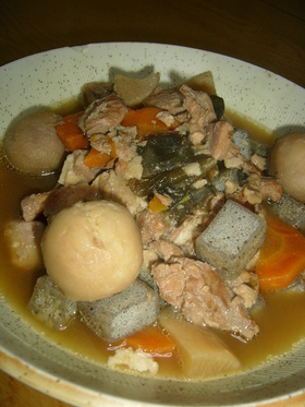 根菜と鶏もも肉の煮物