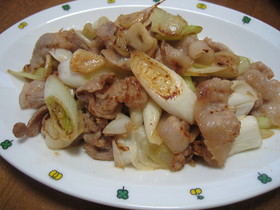 豚バラ塩ポン酢炒め