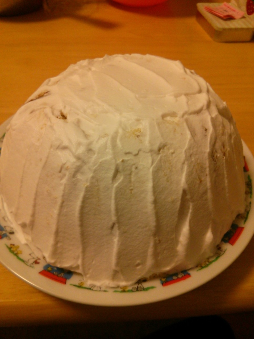 簡単 カステラのドームケーキの画像