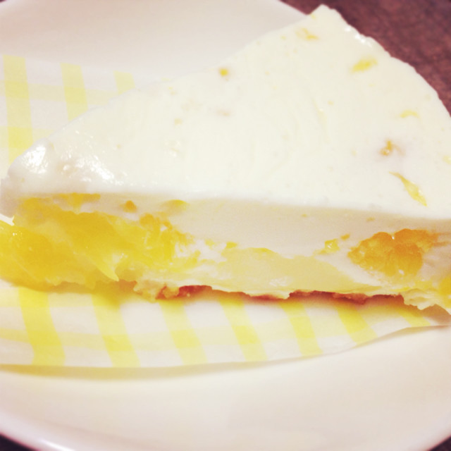 甘夏のレアチーズケーキの画像