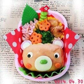 幼稚園のお弁当☆くまさんサンドイッチ☆