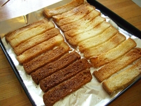 食パン一枚まるごとラスク♪