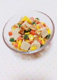 栄養たっぷり♡高野豆腐のサラダ