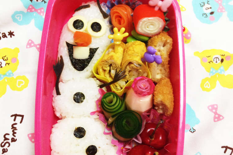 オラフ弁当 雪だるま作ろ レシピ 作り方 By Hawaiian クックパッド