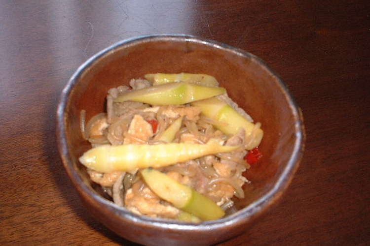 細筍と豚肉の炒め煮 レシピ 作り方 By ととろ７ クックパッド 簡単おいしいみんなのレシピが378万品