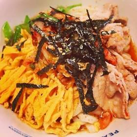 冷凍うどんで☆韓国風 豚しゃぶキムチ麺
