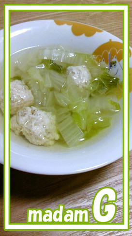 ●あっさり美味☆白菜と鶏団子の塩スープ●
