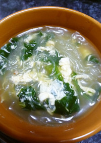 簡単10分☆中華風春雨スープ