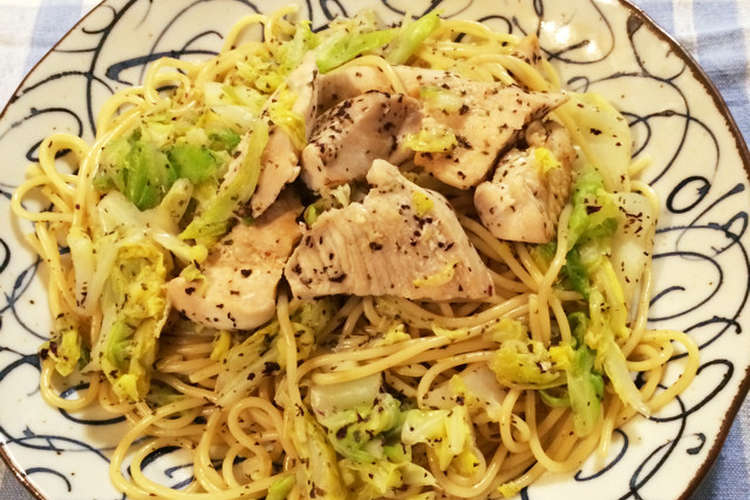 鶏胸肉とキャベツのゆかりスパゲティ レシピ 作り方 By オカメかめ クックパッド 簡単おいしいみんなのレシピが360万品
