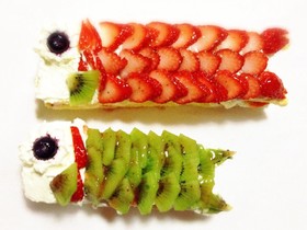こどもの日に♫鯉のぼりケーキ♥︎