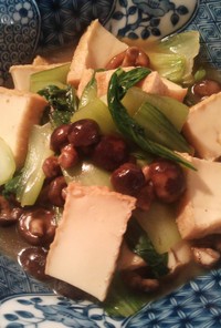 チンゲン菜とミニ椎茸の煮物