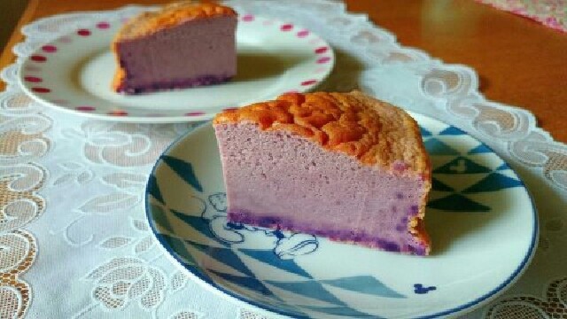 おやつに☆HM紫いもの簡単チーズケーキ★の画像