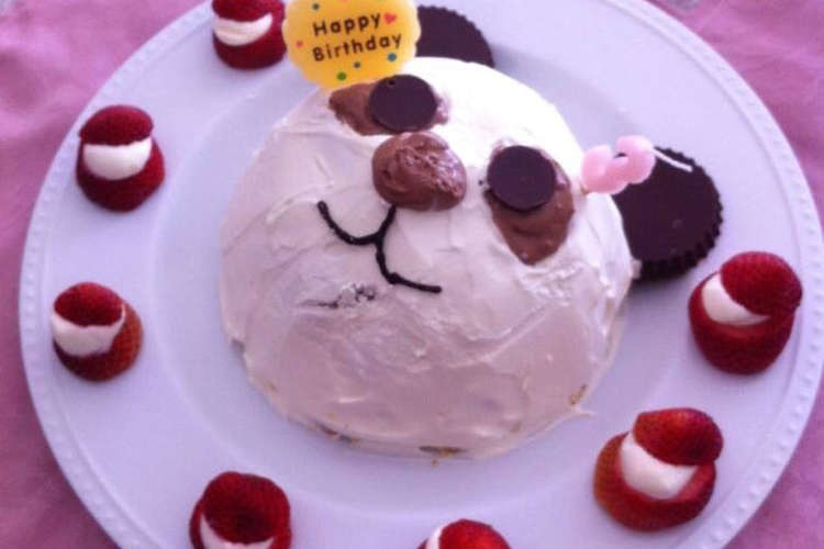誕生日ケーキ パンダ くま 砂糖なし レシピ 作り方 By Petitjouet クックパッド