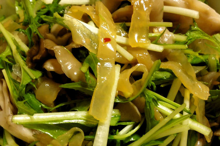 水菜 舞茸 キクラゲの中華サラダ レシピ 作り方 By ミシャコ クックパッド 簡単おいしいみんなのレシピが352万品