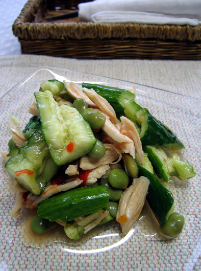 枝豆とたたき胡瓜の甘辛サラダの写真
