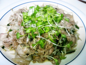 豚バラとニラもやしの塩炒め