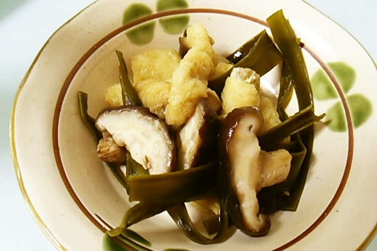 出汁取って再利用 椎茸と油揚げの昆布煮 レシピ 作り方 By ポテチ犬 クックパッド