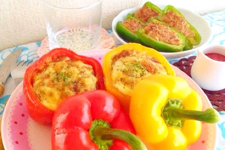 まるごとパプリカのチーズハンバーグ レシピ 作り方 By やほレシピ クックパッド 簡単おいしいみんなのレシピが358万品