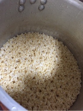 圧力鍋で玄米ご飯の画像
