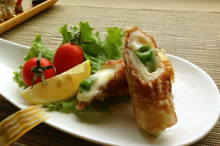 スナップエンドウが主役 竹輪天ぷら揚げ レシピ 作り方 By はーたんのおっかさん クックパッド