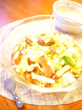 レンジで簡単♪キャベツとさつま揚げの梅煮