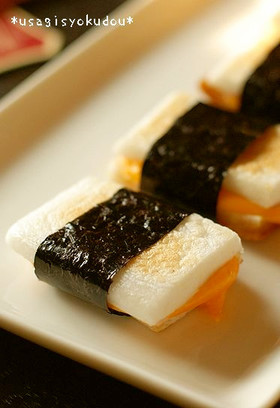ハムチーズはんぺんの磯辺焼き*お弁当に♪