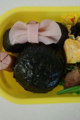 ミニーちゃんのシルエット お弁当♪