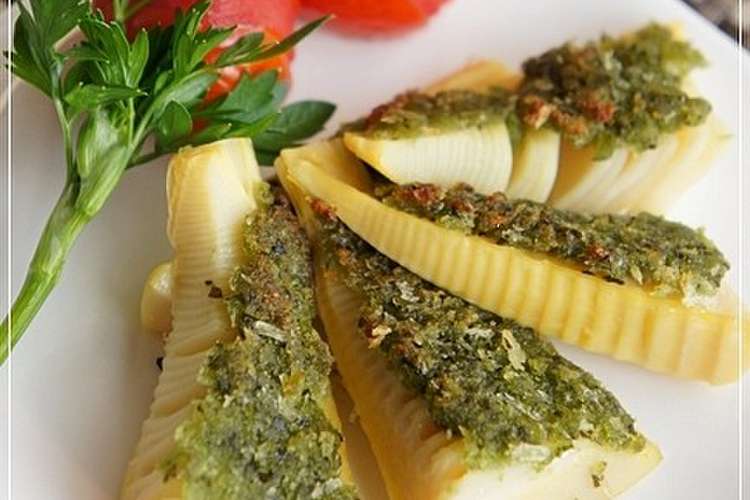 筍を余さず食べよう 筍のバジルパン粉焼き レシピ 作り方 By らるむ クックパッド 簡単おいしいみんなのレシピが360万品