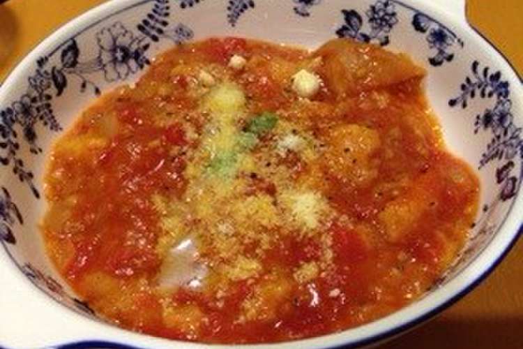 トマトのパン粥 イタリアンソースが激うま レシピ 作り方 By Bigbig123 クックパッド 簡単おいしいみんなのレシピが360万品