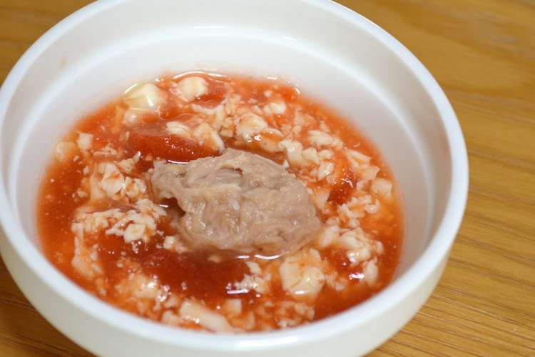 離乳食 中期 トマトと豆腐のツナのせ レシピ 作り方 By つちかな クックパッド 簡単おいしいみんなのレシピが357万品