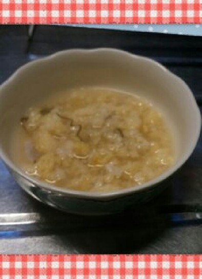 パン粉でかき卵スープの写真