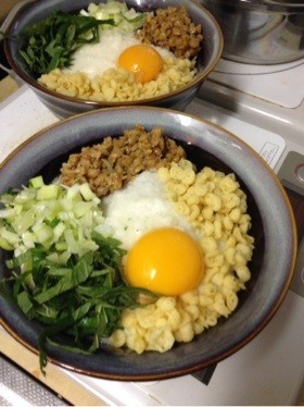 納豆トロロ蕎麦ヽ( ´¬`)ノの画像
