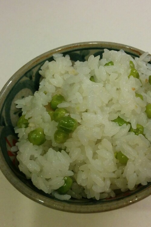 塩麹でエンドウ豆ご飯の画像