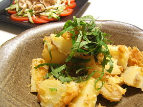 じゃがいもの味噌和え