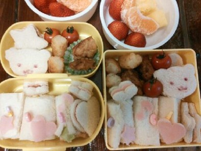 簡単☆子供のお弁当　サンドイッチ☆の写真