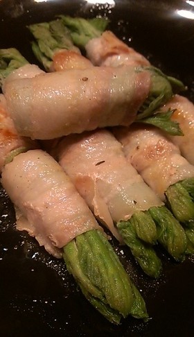 たらの芽の肉巻き