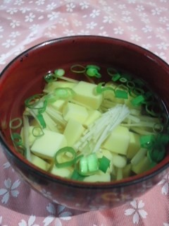 簡単手軽✿卵豆腐のお吸い物✿