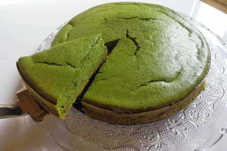超濃厚抹茶ベイクドチーズケーキに挑戦 レシピ 作り方 By ざ 抹茶はうす クックパッド 簡単おいしいみんなのレシピが360万品