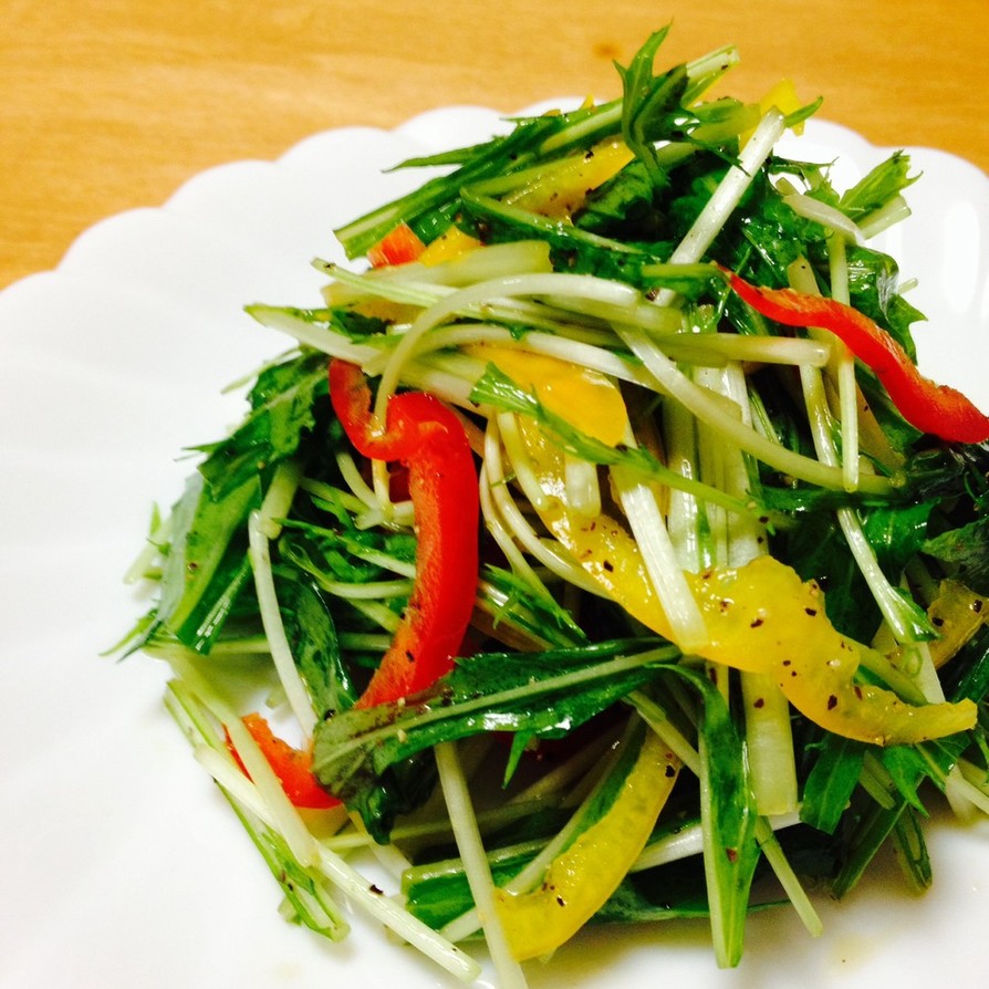 水菜のサラダ  ササっとナムル風の画像