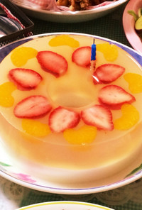 二段のゼリーケーキ☆一歳の誕生日