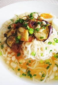 茄子の梅生姜冷麺