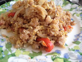 ナシゴレン風焼肉のタレ風炒飯