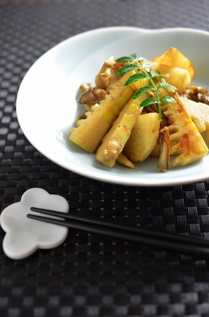 筍と長芋･舞茸のオイスターソース炒めの画像