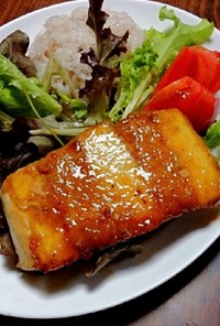 豆腐ミンチサンドステーキ☆照り焼き風