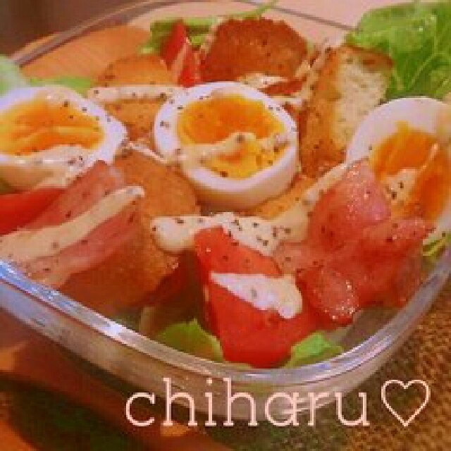 Cafe風ランチ♥BLTサンドsaladの画像