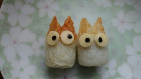 簡単キャラ弁おかず☆竹輪で小トトロ★