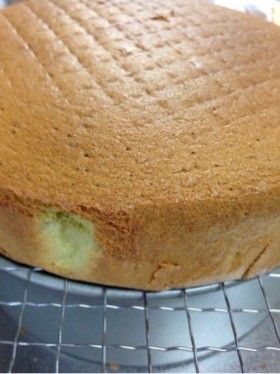 抹茶の米粉スポンジケーキの画像