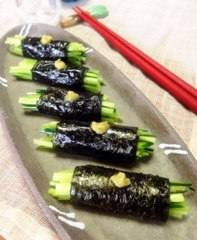 ささっとおつまみ♪きゅうりの磯辺巻き