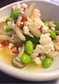 ダイエット★鶏肉とキノコのあんかけ豆腐