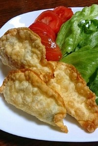 筍と海老のマヨ玉揚げ餃子